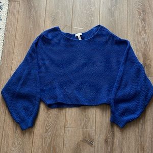 Leith Royal Blue Cropped Sweater